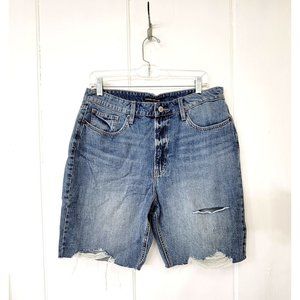 Lucky Brand High Rise Destroyed Denim Bermuda Shorts NWT